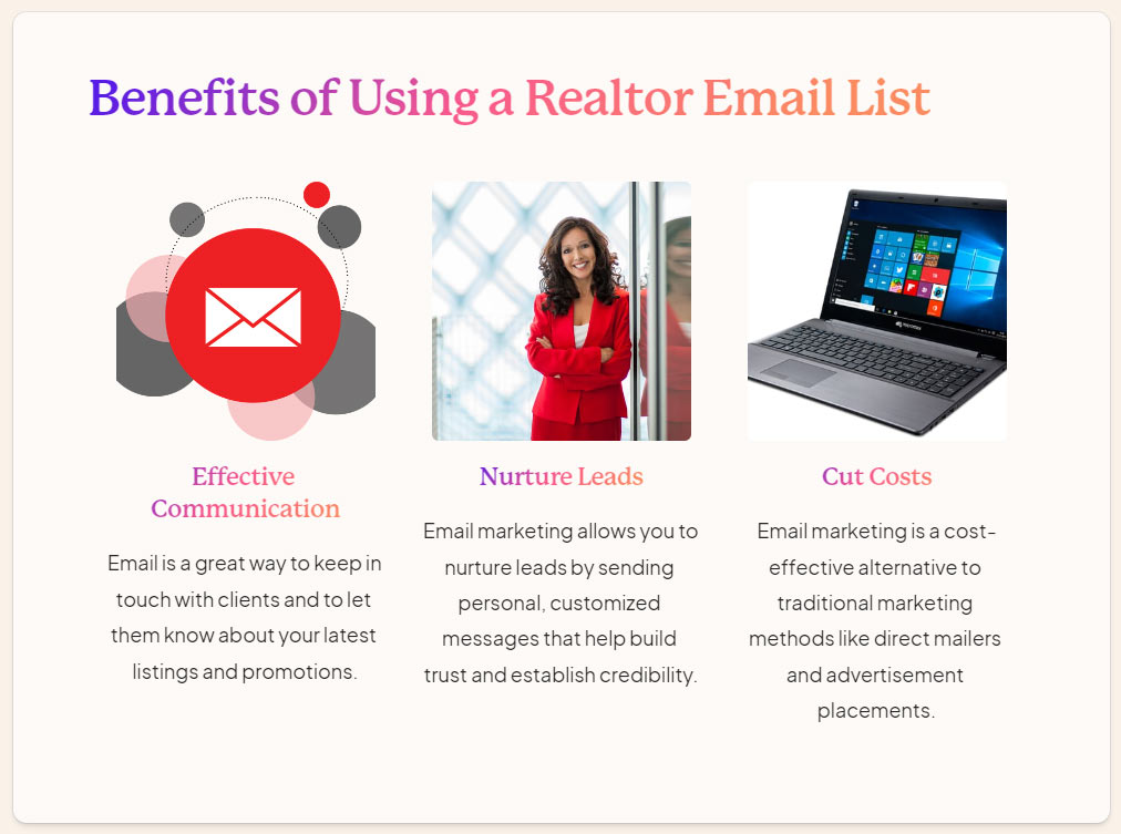 Benefits of buying a real estate email list